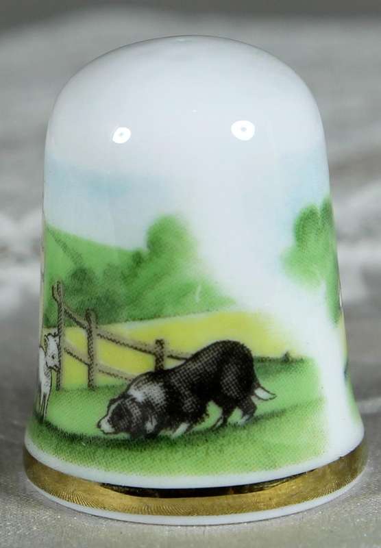 Bone China thimble - Shepherd - Caverswall