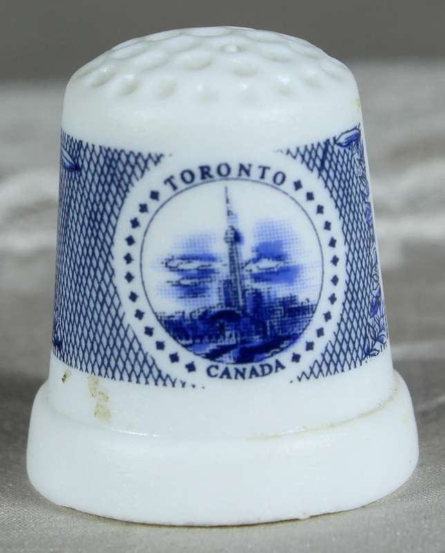 Bone China thimble - Toronto Canada