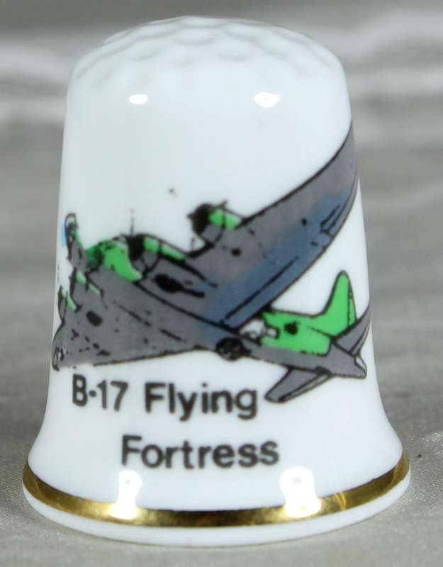 Bone China thimble - B-17 Flying fortress - Cotswald