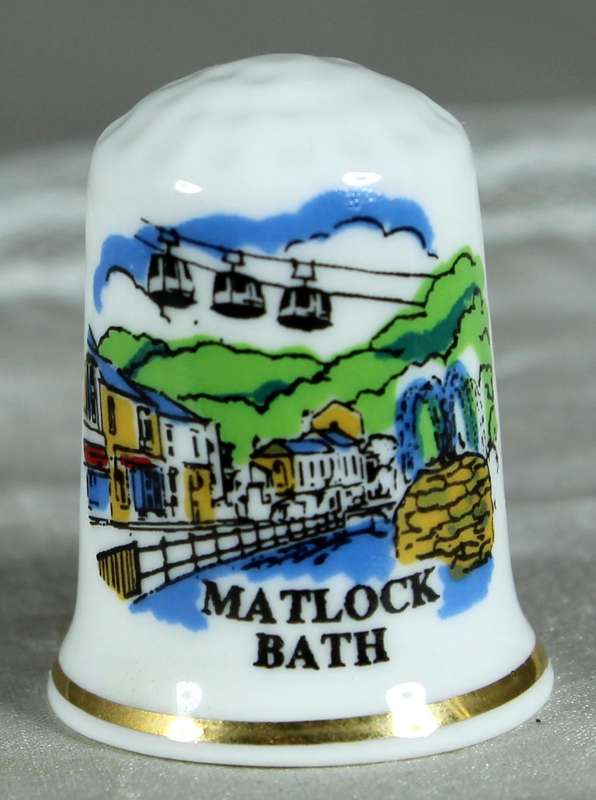 Bone China thimble - Matlock Bath