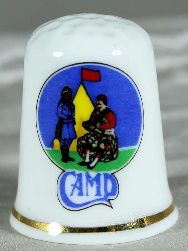 Bone China thimble - Advertising thimble - Camp