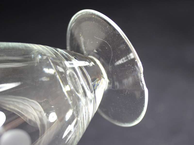 Set of six drinking glasses with etched grapes motif