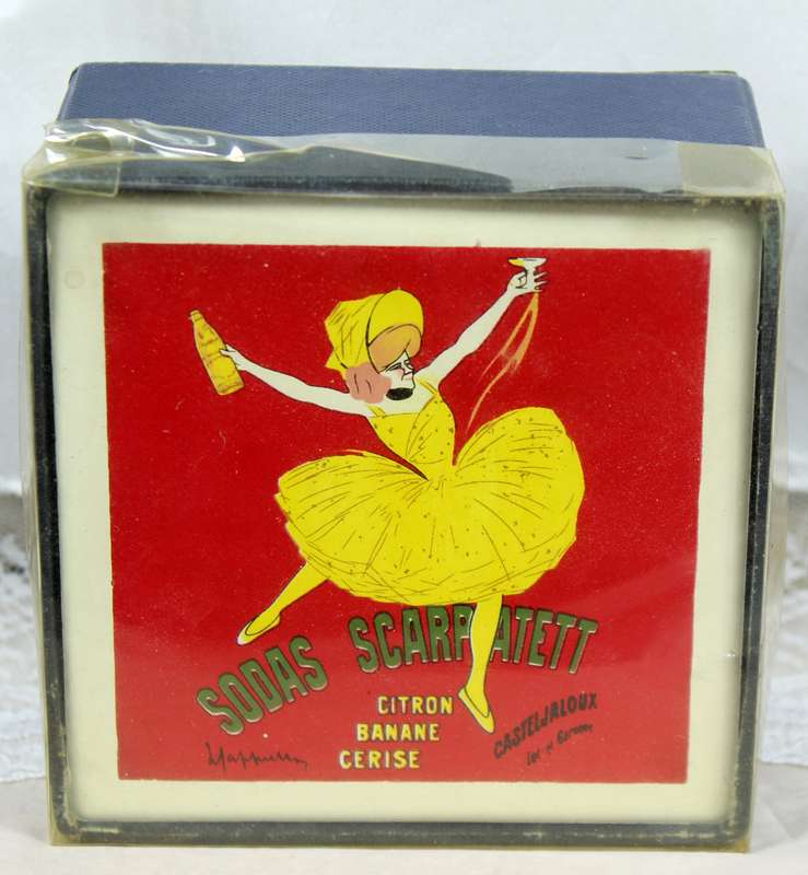 French themed tile coasters