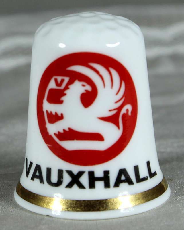 Bone China thimble - Advertising thimble - Vauxhall