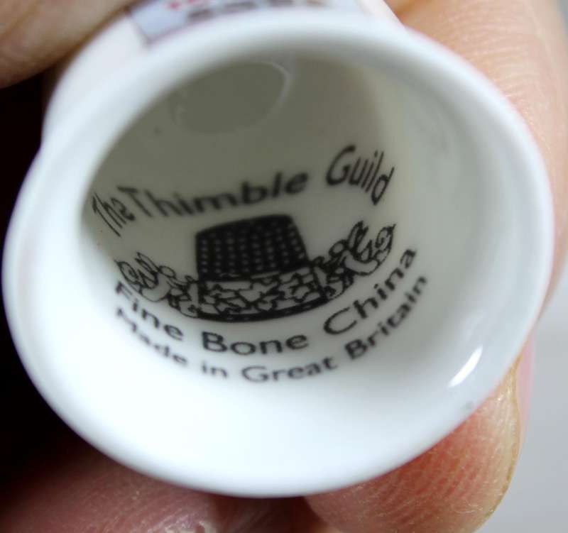 Bone China thimble - Advertising thimble - Campbell Tomato soup - The Thimble Guild