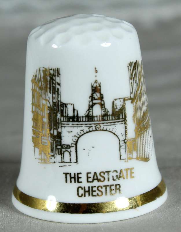 Bone China thimble - the Eastgate Chester