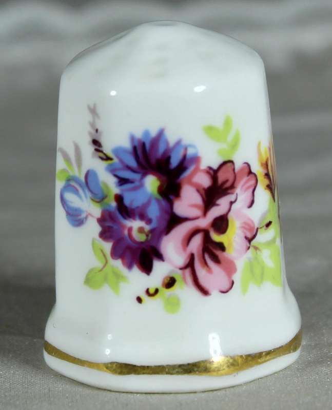 Bone China thimble - Markay flowers