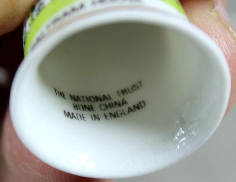Bone China thimble - Saltram House - National Trust