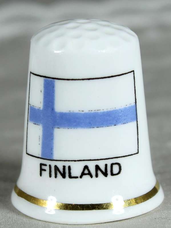 Bone China thimble - Finland - Norfolk China