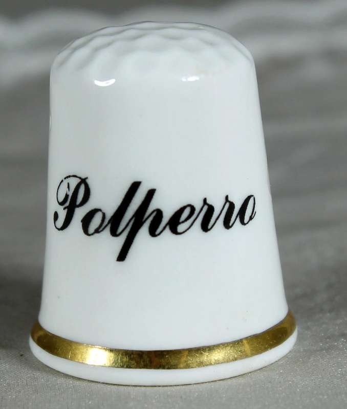Bone China thimble - Polperro - David Michael