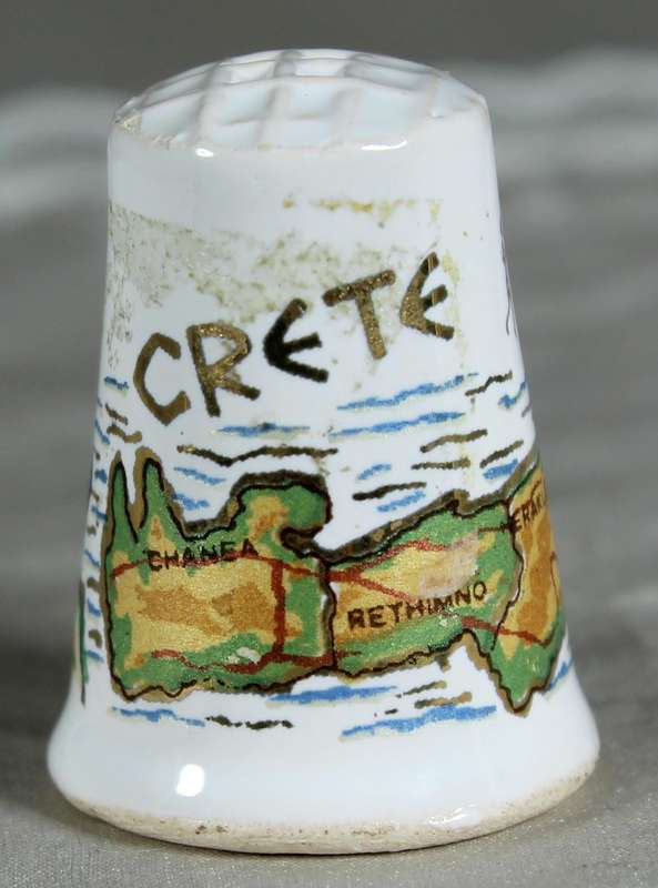 Bone China thimble - Crete