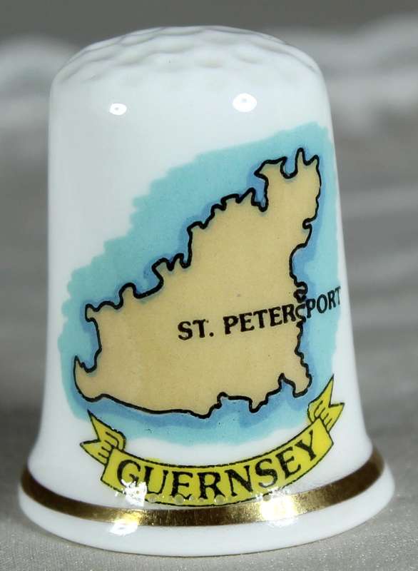 Bone China thimble - Guernsey - Heritage souvenirs