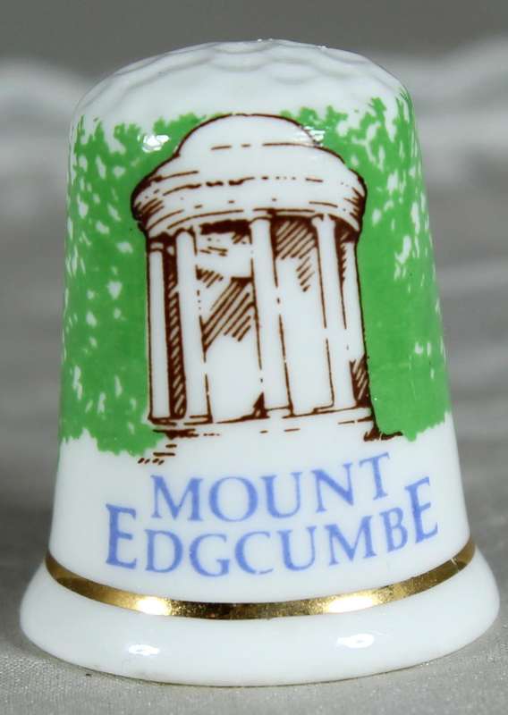 Bone China thimble - Mount Edgcumbe Cornwall - Fenton