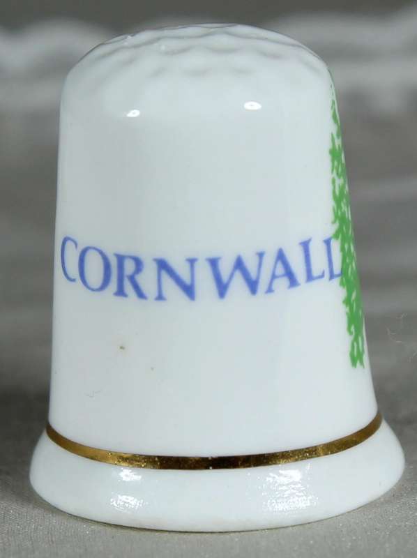 Bone China thimble - Mount Edgcumbe Cornwall - Fenton
