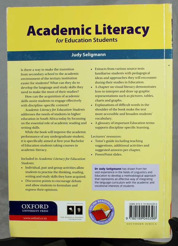 Judy Seligmann - Academic literacy for education students