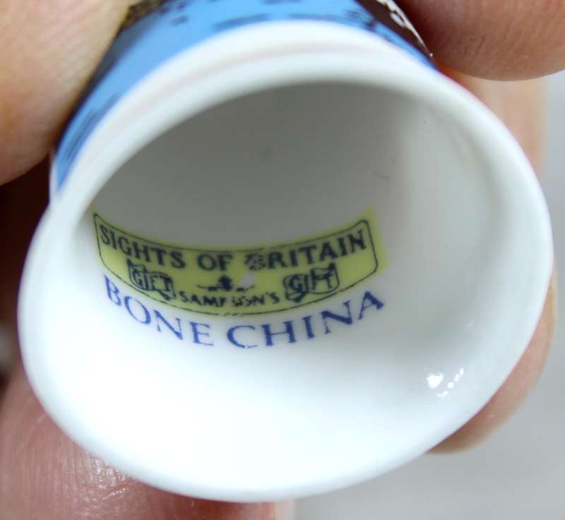 Bone China thimble - Bideford - sights of Britain