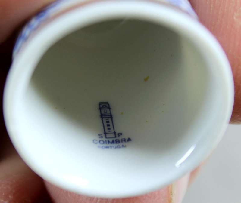 Bone China thimble - Coimbra Portugal