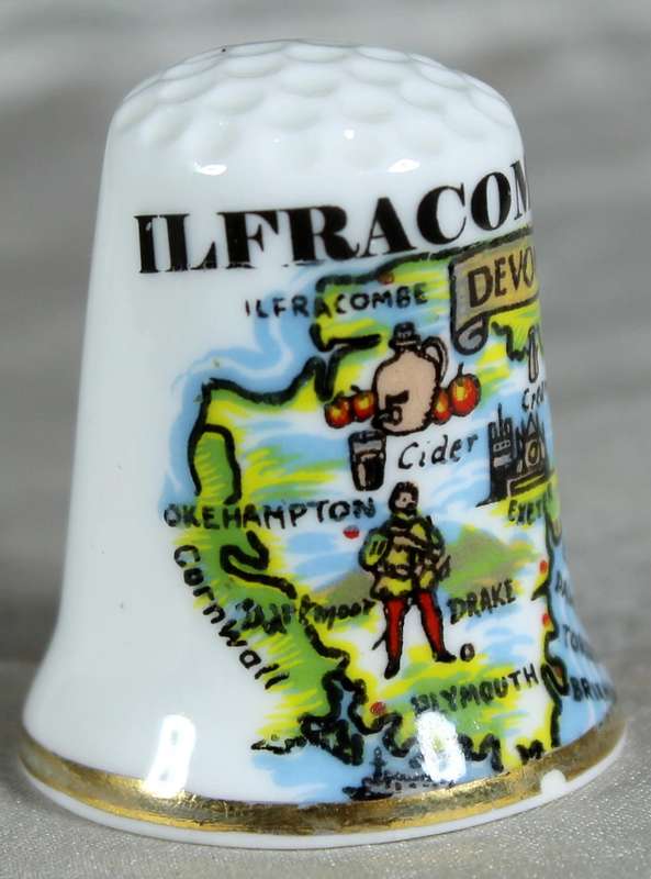 Bone China thimble - Ilfracombe - Lownds-Pateman