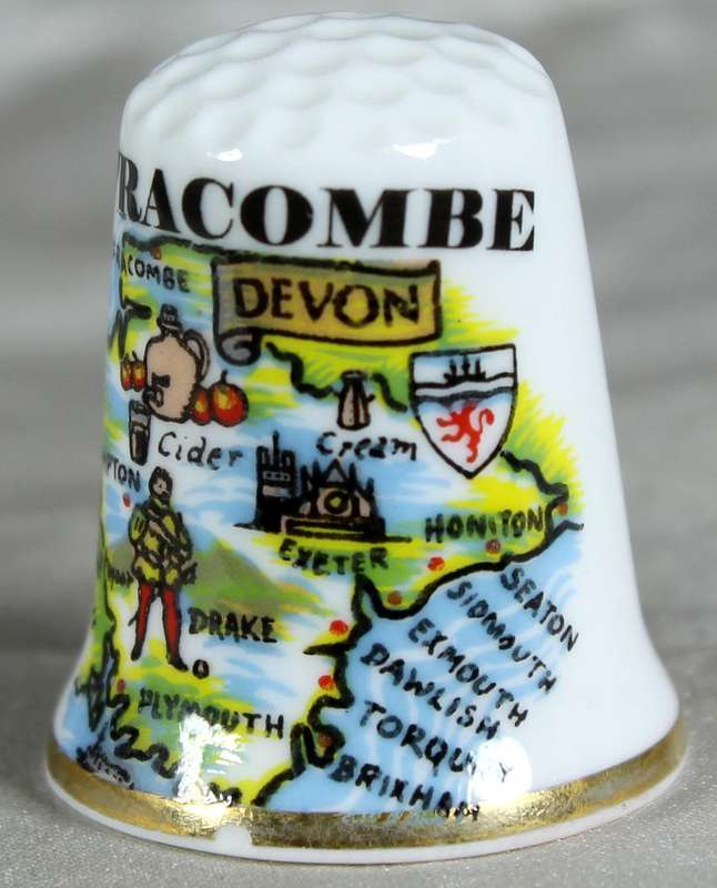 Bone China thimble - Ilfracombe - Lownds-Pateman