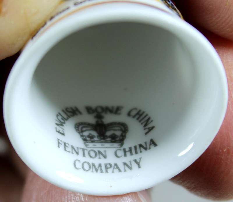 Bone China thimble - petrol driven Germain 1908 - Fenton