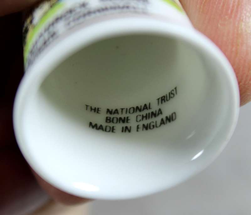Bone China thimble - Lanhydrock house - Bodmin Cornwall - National trust