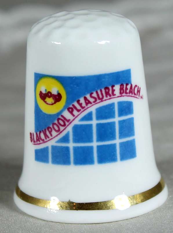 Bone China thimble - Blackpool pleasure beach - Norfolk