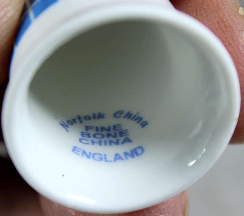 Bone China thimble - Blackpool pleasure beach - Norfolk