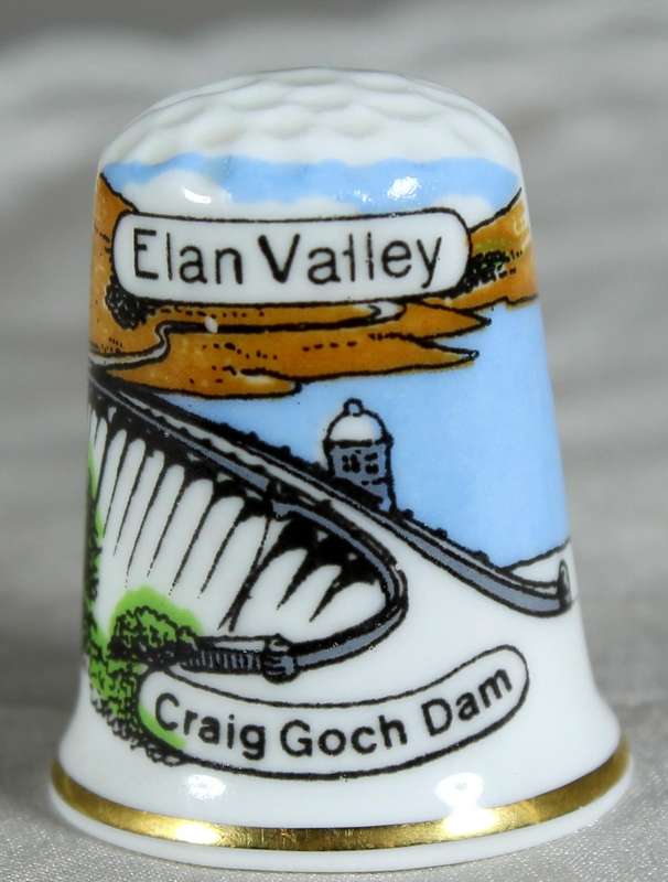 Bone China thimble - Elan Valley - Bronte China