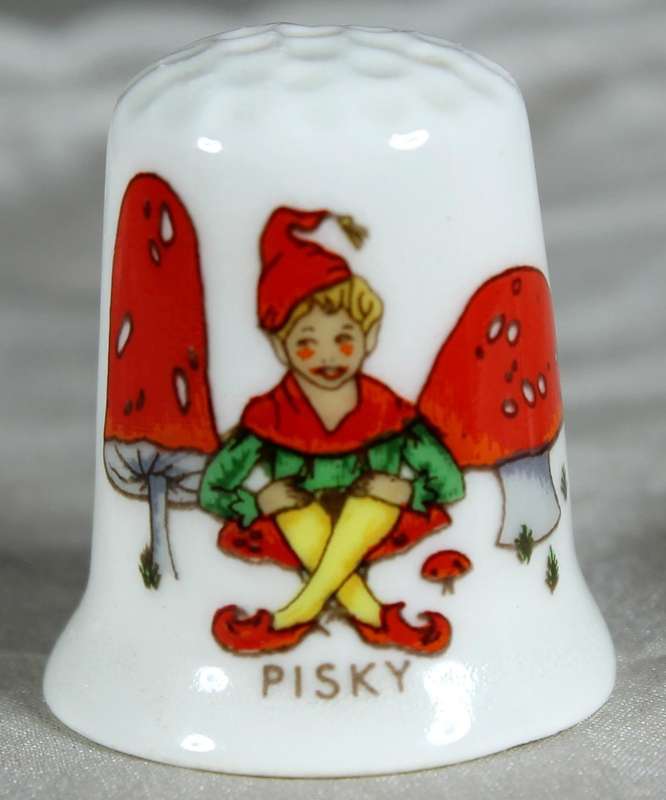Bone China thimble - Pisky - North lodge