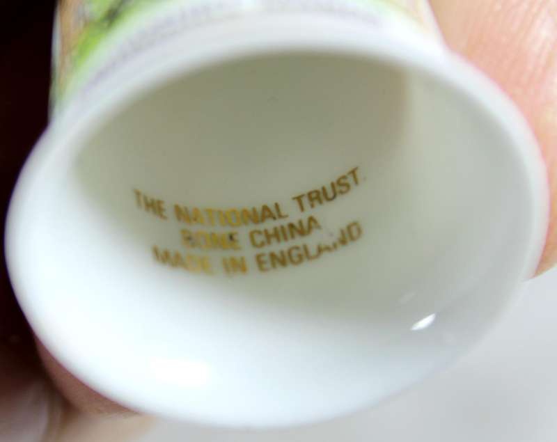 Bone China thimble - Snowshill manor - National trust