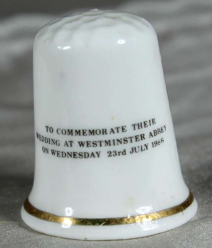 Bone China thimble - Andrew & Fergie wedding (23 July 1986)