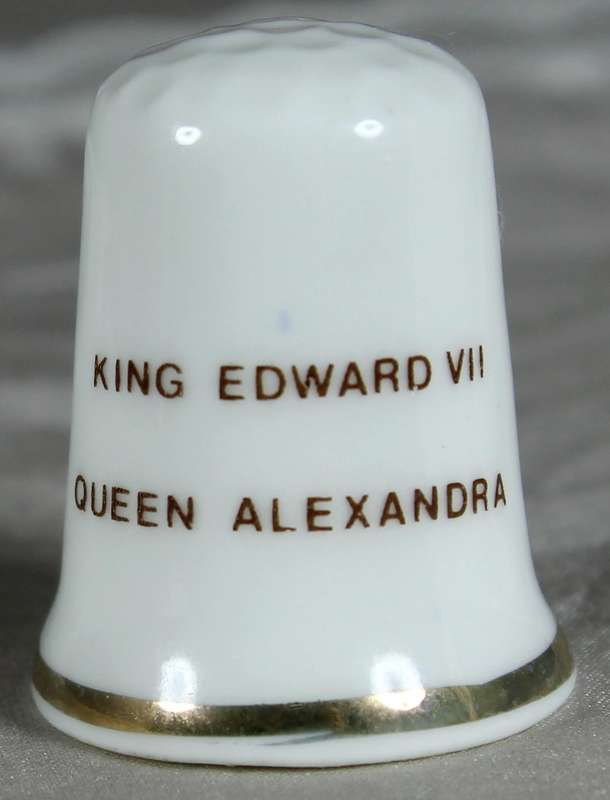 Bone China thimble - King Edward VII & Queen Alexandra