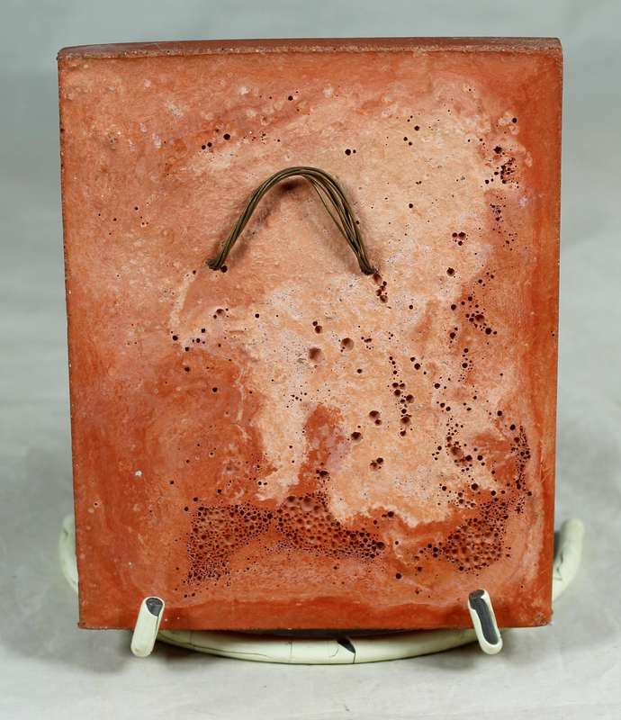 Pottery tile with fruit