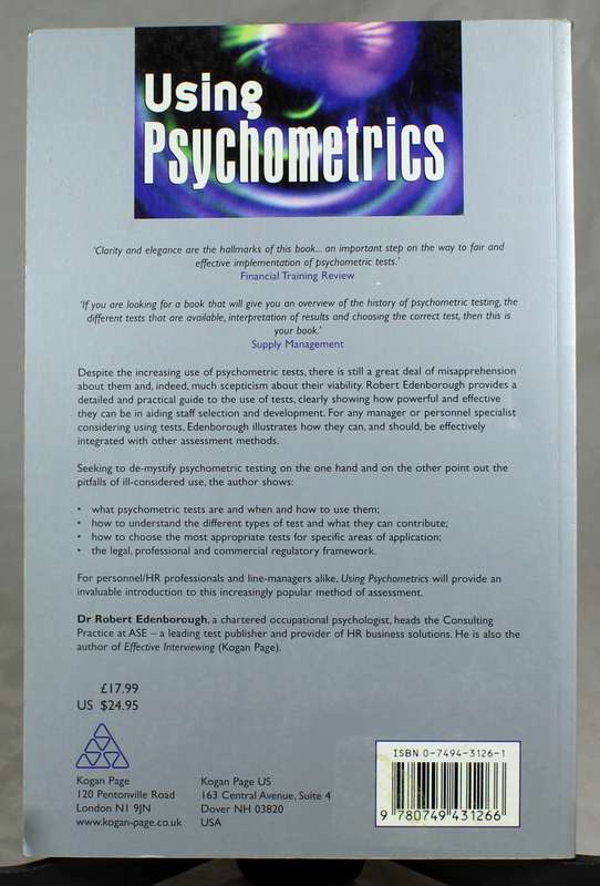 Robert Edenborough - Using psychometrics