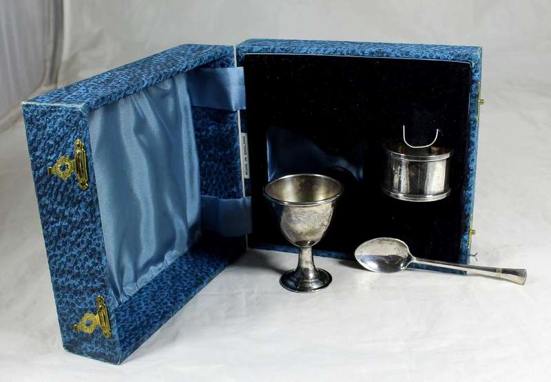 Silver plated Christening set