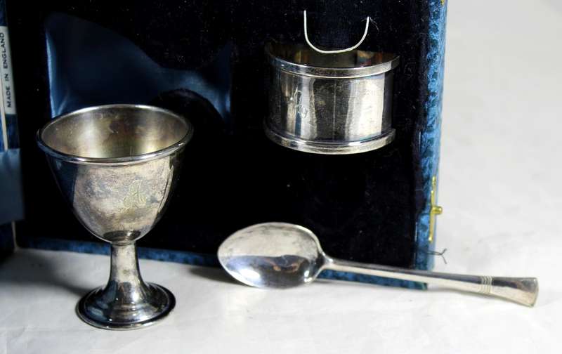 Silver plated Christening set