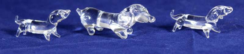 Hand blown glass miniature - Daschunds
