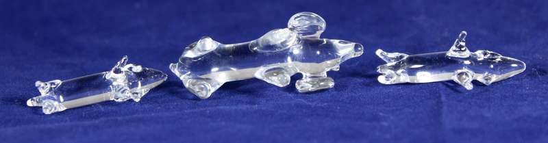Hand blown glass miniature - Daschunds