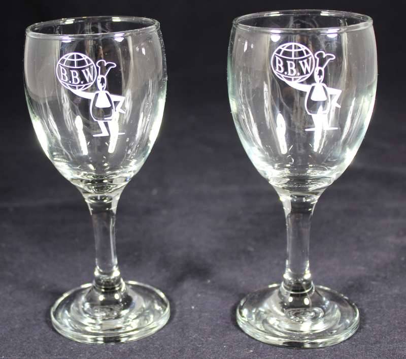Pair of BBW wine glasses