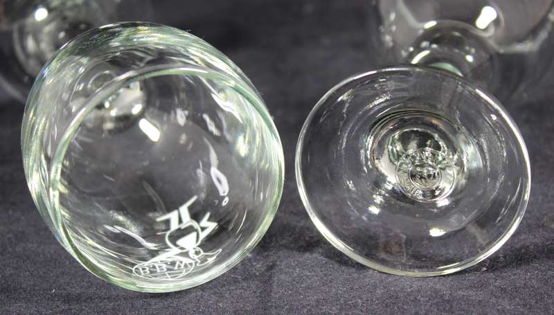 Pair of BBW wine glasses