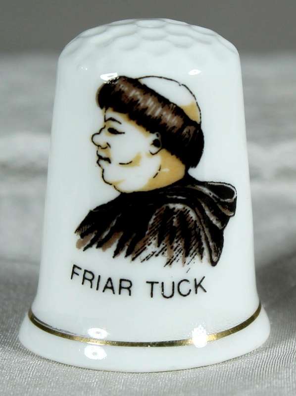 Bone China thimble - Friar Tuck