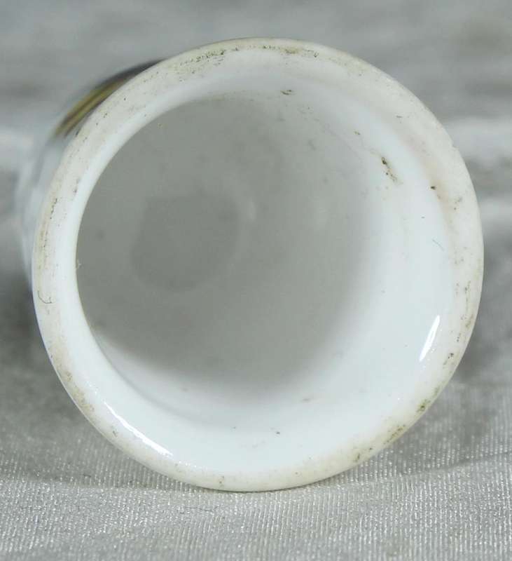 Bone China thimble - blue & yellow flower