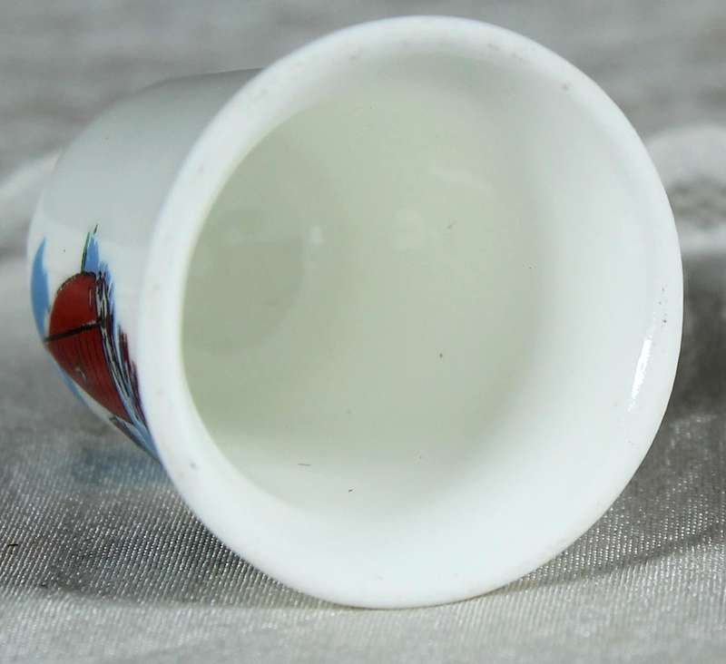 Bone China thimble - sailboats - Cowes