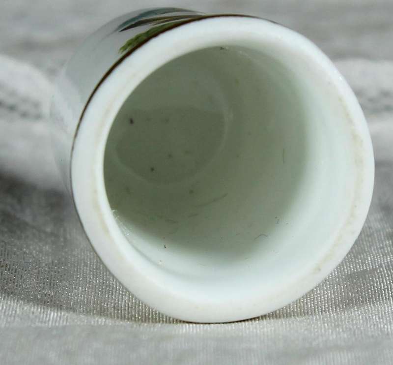 Bone China thimble - bird on a branch