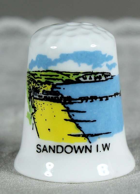 Bone China thimble - Sandown I.W