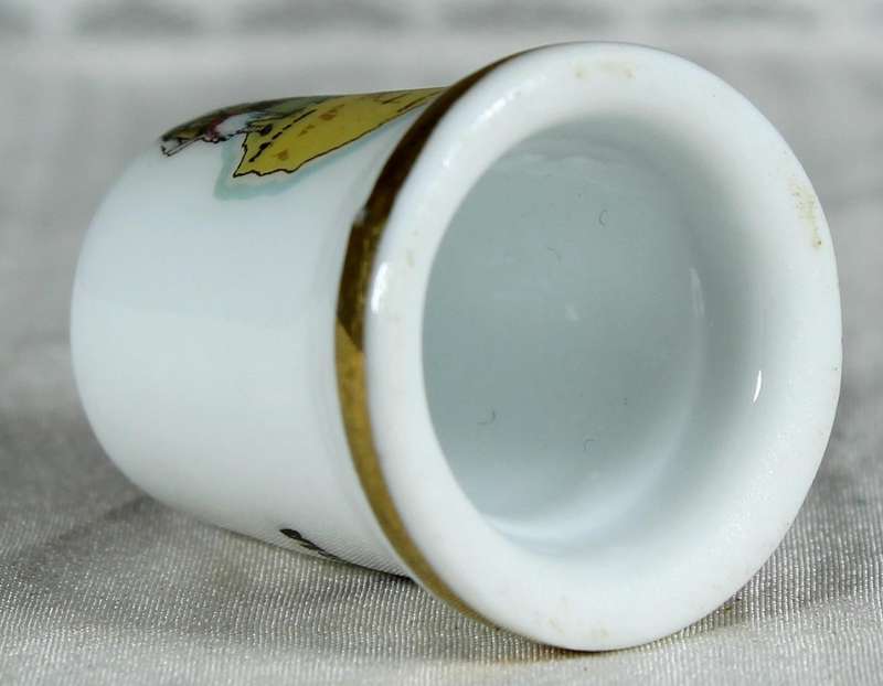 Bone China thimble - Gran Canaria