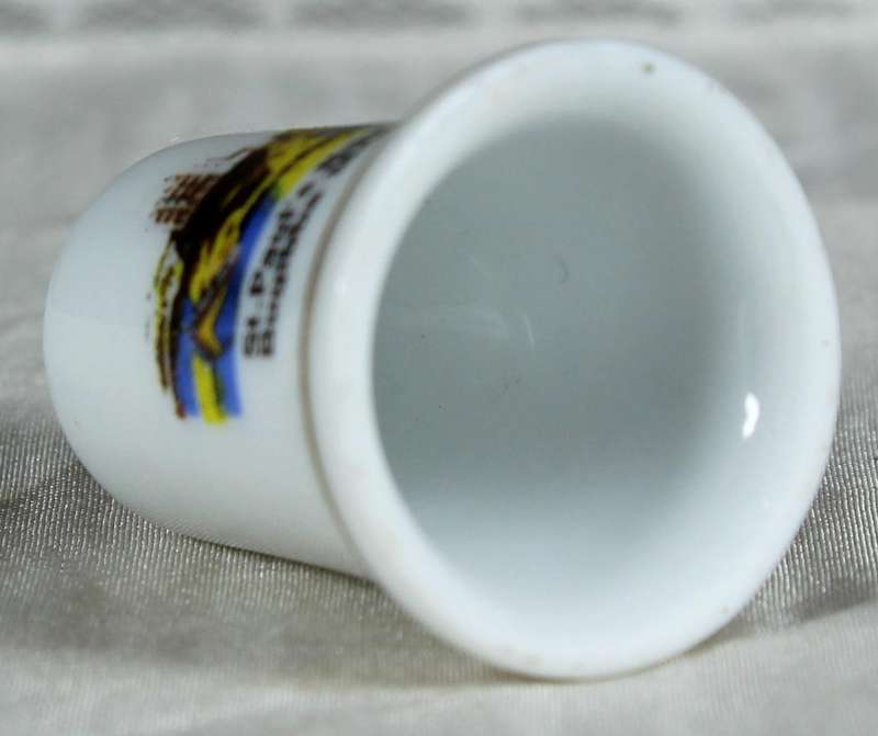 Bone China thimble - St. Paul's bay Bugibba, Malta