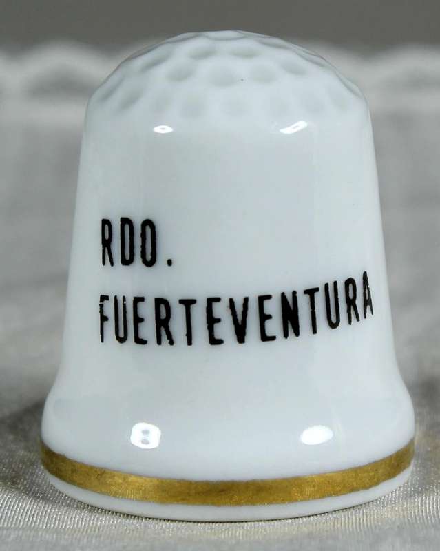 Bone China thimble - Fuerteventura
