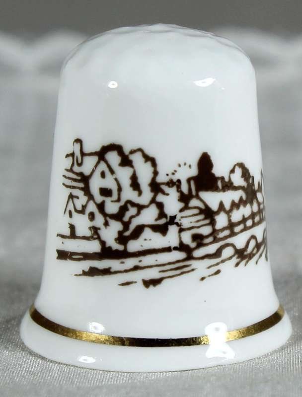 Bone China thimble - Bibury