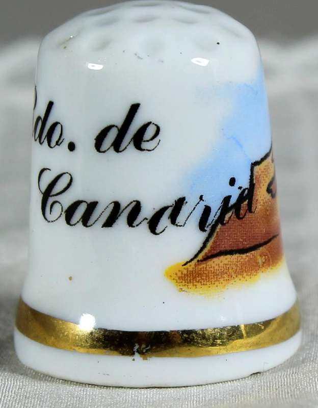 Bone China thimble - Rdo. de Gran Canaria